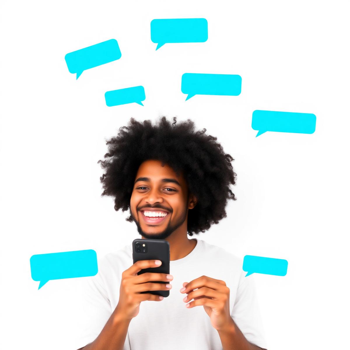 Pessoa trabalhando remotamente pelo celular